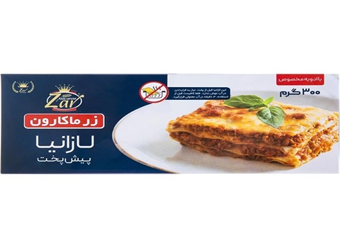 قیمت خرید لازانیا زر ماکارون ۳۰۰ گرمی + فروش ویژه